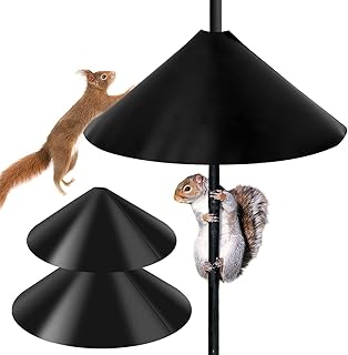 2 Pcs Squirrel Baffle for Bird Feeder Pole, Wrap Around Squirrel Guard Baffle, Squirrel Proof Baffle for Protecting Outside Pole Bird Feeders and Bird Houses (12 inch+14 inch)