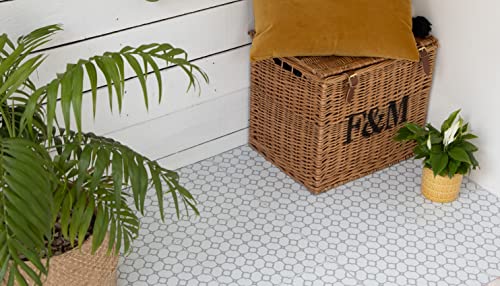 d-c-fix selbstklebende Bodenfliesen – Blumenraster (11er Pack, 30x30,5cm) – qualitative PVC-Klebefliesen – leicht zu reinigen & individuell anpassbar