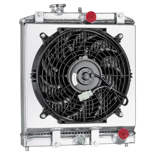 4 Core Radiator Fan Set Compatible with 1992-2000 Honda Civic EK EG D15 D16 Integra B16 B18 1992 1994 95 96 97 98 99