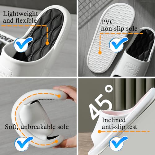 Men's and women's summer cloud slides/sandals with foot massage, soft and comfortable indoor/outdoor sandals/slides, bathroom non-slip sandals/slides,Father's Day gift4