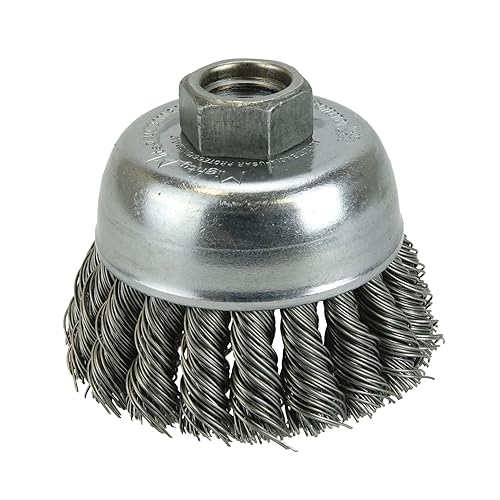 Brosse métallique anti-rouille à tige filetée pour décaper le fer