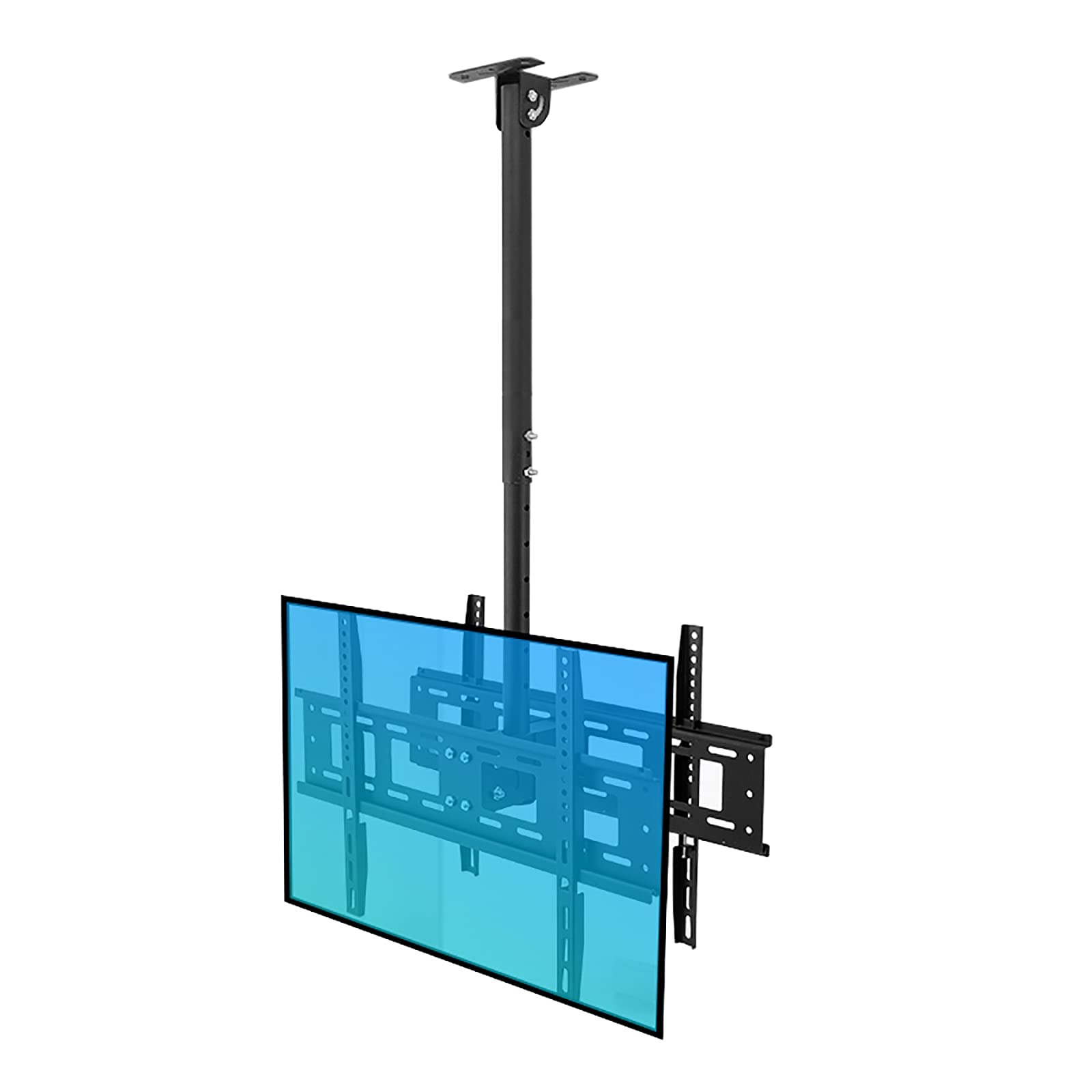 HPTHLY Tv Standtv Wall Mount Double Screen Ceiling Tv Mount Adjustable Tilt Swivel Tv Bracket Fits Most 40-70 Inch Led Screen Display,2M (1M)