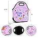 Violet Mist Unicorn Pink Neoprene Lunch Bag Cute Insulated Reusable Lunch Box Thermal Lunch Bags Tote Waterproof Thick Lunch Handbag with Zipper Thanksgiving Christmas Gifts Work Picnic