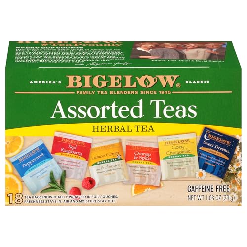 Bigelow Herbal Teas Six Flavor Assortment, 18 bags