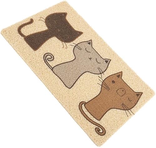 Miniatura 8 de iplusmile Contenedores de plástico Alfombra para sentarse para mascotas, tapete de arena para gatos, suministros para mascotas, alfombrilla de