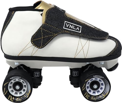 VNLA Jr. Chuck Parsley Jam Roller Skates | Includes VNLA Reaction ABEC-9 Bearings, Jam Plugs, and Backspin 93A 63mm Indoor Wheels| Speed Roller Skates for Men and Women | Size 8