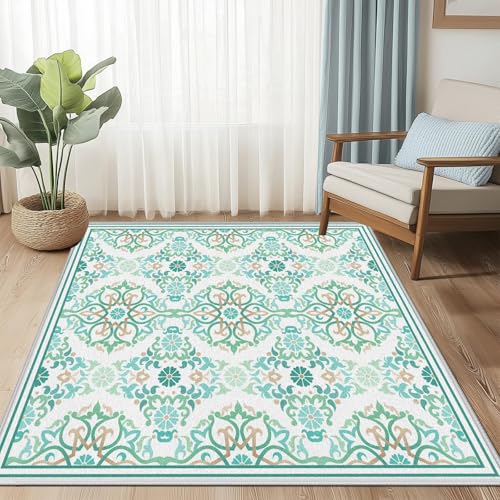 Tapis boho floral doux et ultra-fin de grande qualité