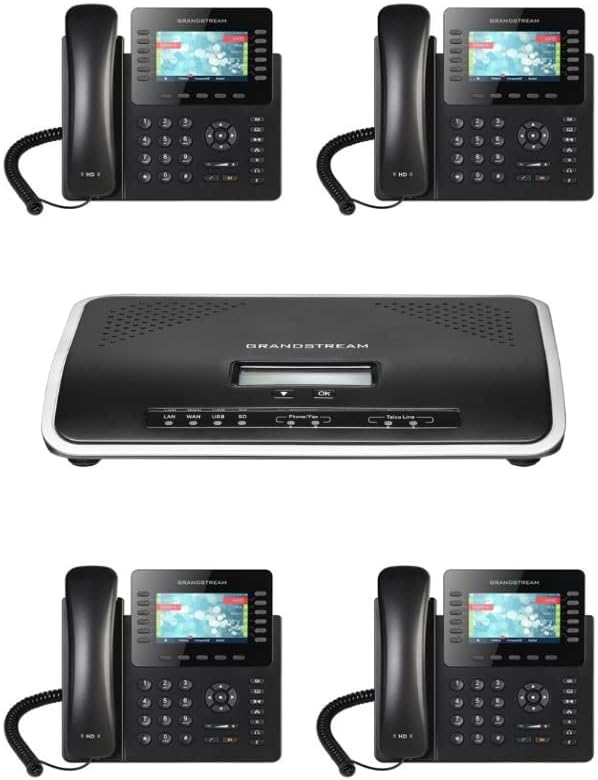 Centralita IP Grandstream UCM6204 con 4 FXO + Teléfono IP GXP2170 de 4 UNIDADES
