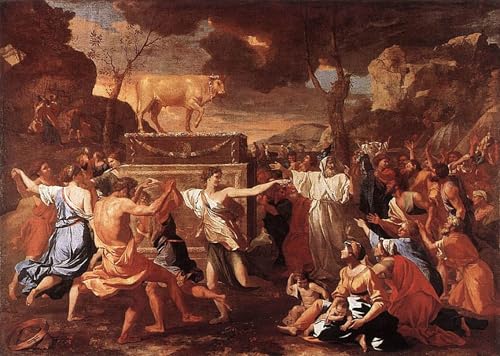 Tableaux Toile l'Adoration du veau d'or Nicolas Grand Poster pour Mur Vide