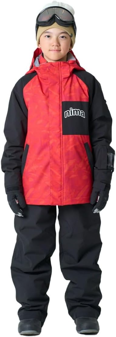 土日限定値下げ中！ 美品！nima スキーウェア 子供用 160 一度のみ使用】nima 160スキー ボードウエア 男の子 上下セット青