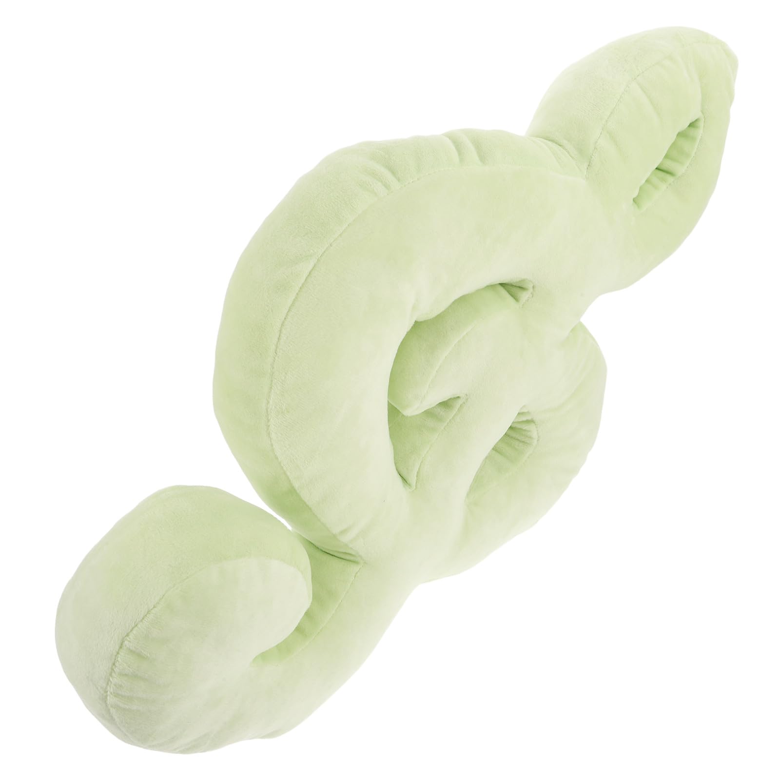 Coussin note de musique vert pour soulager le mal de dos sur le canapé