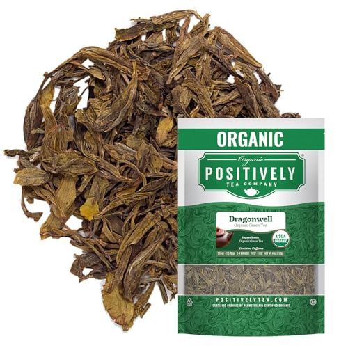 Image of Positively Tea, Organic Dragonwell, Green Tea, Loose Leaf, 4 Ounce