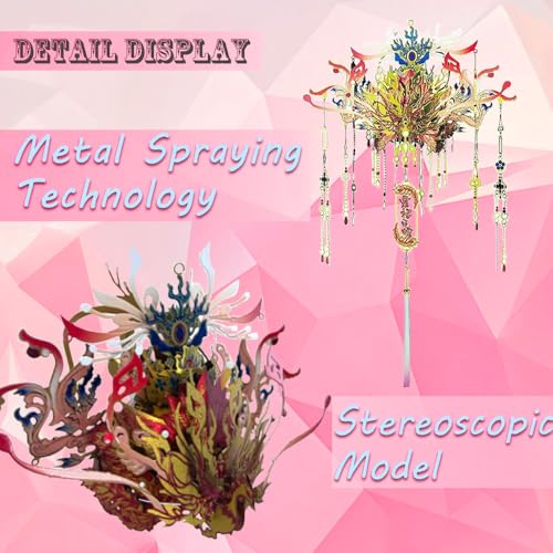 3D Metal Puzzle for Adults with Crown Design for Women Queen Princess,Elegant Wedding Metal Puzzle Model Building Kits Creative Ornament Suitable for Home Decor DIY Art Craft (Need Assembly) (Pink) by Generic - Image 6