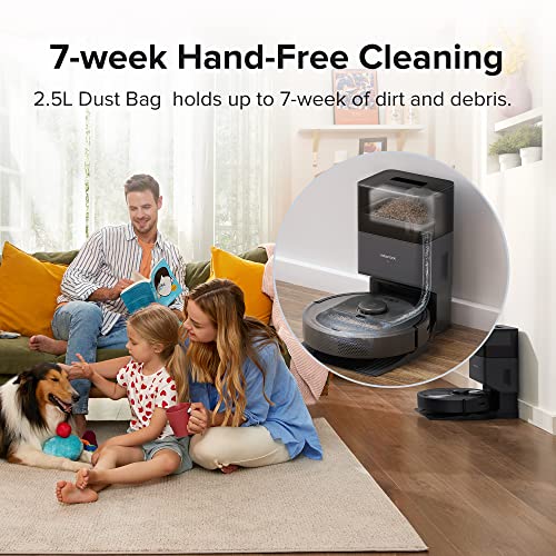 Image of roborock Q5+ Robot Vacuum with Self-Empty Dock, Hands-Free Cleaning for up to 7 Weeks, 2700Pa Max Suction, 180mins Max Run-Time, Compatible with Alexa, Perfect for Hard Floors, Carpets, and Pet Hair