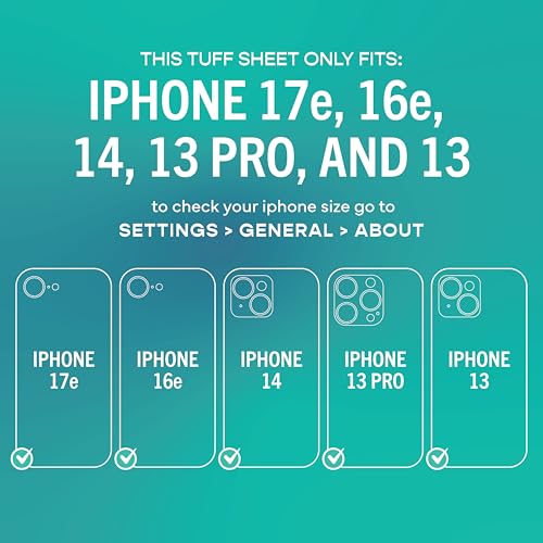 Image of Smartish iPhone 17e / 16e Screen Protector - 2-Pack Tempered Glass Screen Protectors + Cleaning Kit - Tuff Sheet - 9H Easy Install Frame [Scratch Resistant] Case-Friendly for Apple iPhone 17e / 16e