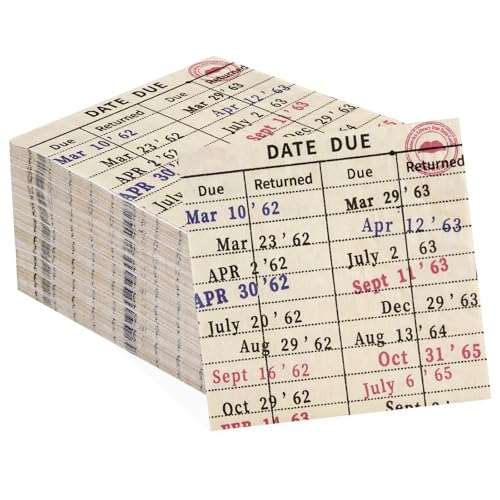 Grencian 100Pcs Book Themed Party Decorations Vintage Library Due Date Card Book Napkins 2 Ply Beverage Luncheon Paper Napkins for Back to School Books Party Favors Reading Lovers Librarians Writers
