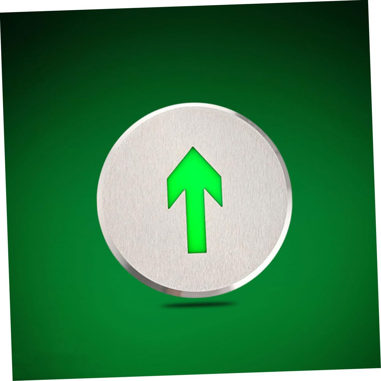 ARTIBETTER Stainless Steel Arrow Floor Sign Led Exit Sign Glow in The Dark Feature 2 Pc