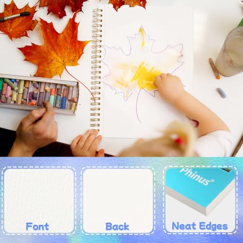 image for Phinus 30 Sheets Watercolor Sketchbook 5.5 x 8.5 Inch, Watercolor Pape