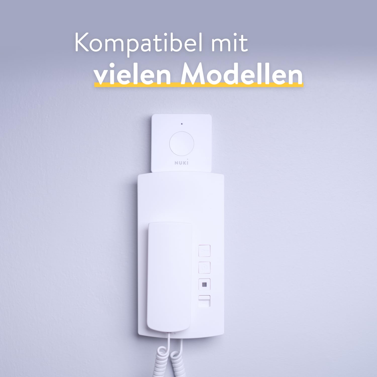 Nuki Opener, elektronisches Türschloss für Mehrfamilienhäuser, steuert den Türöffner der Gegensprechanlage mit dem Smartphone, elektrischer Türöffner, WLAN Bridge erforderlich, Nuki Smart Home