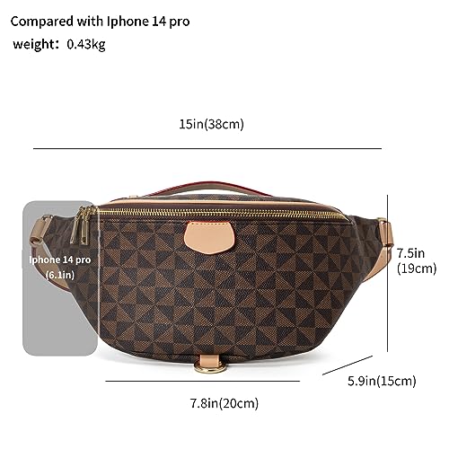 Image of Crossbody Sling Bag for Women & Men | Trendy Checkered, Fanny Pack, Waist Bag, Travel, Festival & Daily Commute