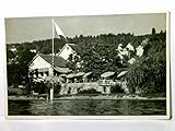  Küsnacht. Zürich. Schweiz. Neues Seerestaurant Eremitage. Alte Ansichtskarte / Postkarte s/w, gel. 1952. Gebäudeansichten vom See her.