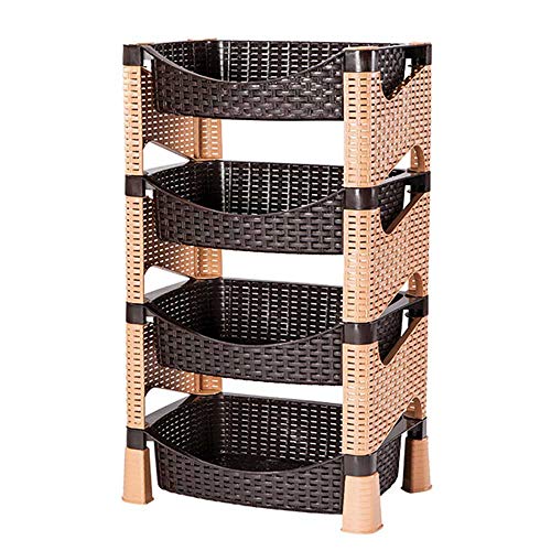 Violet Cesta Almacenamiento Cocina Frutero Verdulero Organizador Cocina Cestas Cocina (Marrón&Beige)