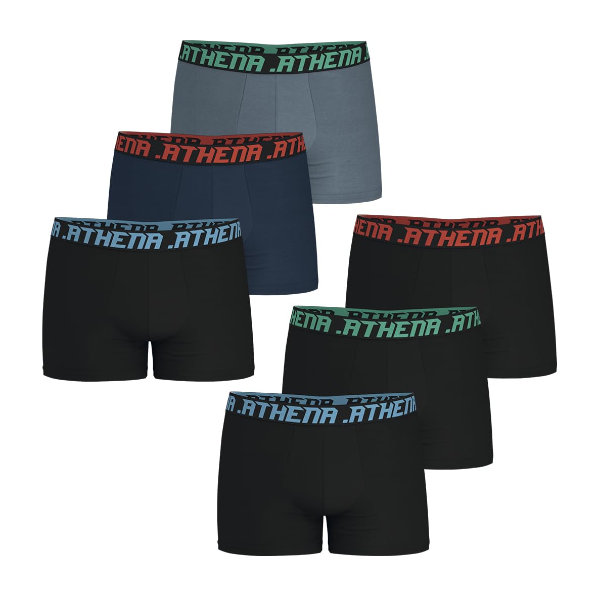 Athena - Lot de 6 Boxers Homme Trio Essentiel