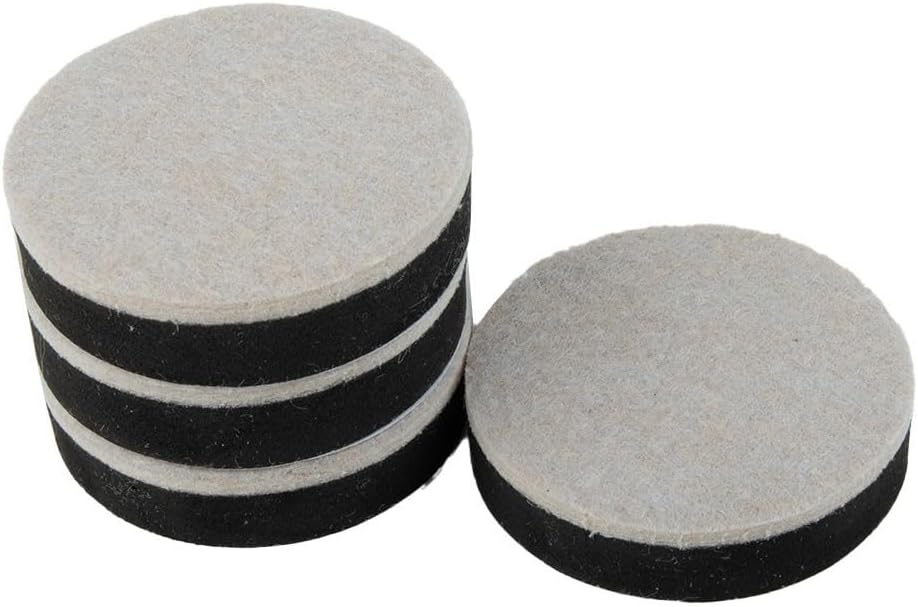 4-Pack EVA + Felt Non-Slip Furniture Leg Pads Chairs, Tables, Desks & Appliances – Floor Protector Pads with Shock-Absorbing & Mute, Black