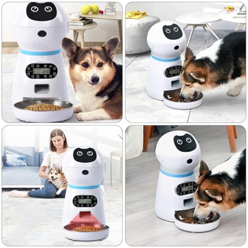 Distributeur automatique chat programmable FOMIYES 3,5L avec écran numérique pour portion précise - 4