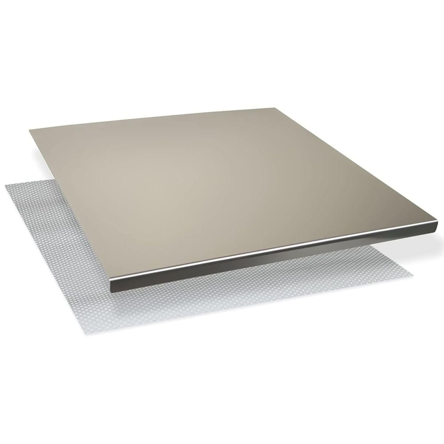 INOXLM Schneidebrett Edelstahl zum Kneten 60x50 cm, Edelstahl Arbeitsplatte aus verschiedene Größen, für Küche, Bar, Restaurants, knetbrett edelstahl mit schneidebrett ständer