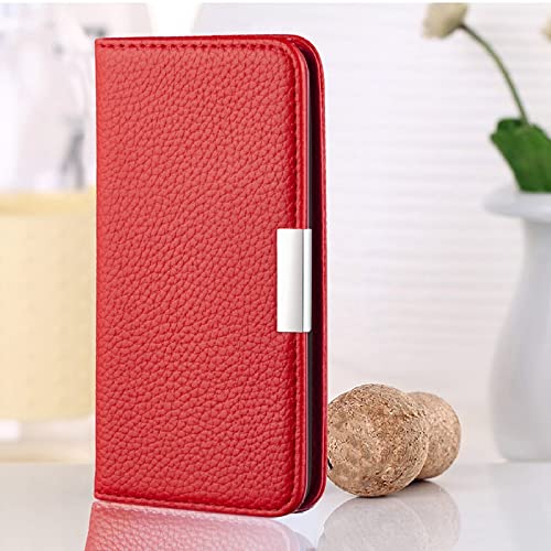 Coque Motif Litchi Rouge Housse de Protection Galaxy A51 A52 Note 10