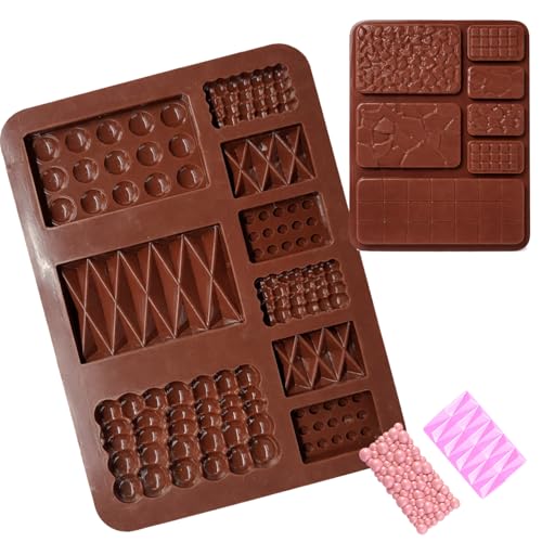 Image of Signamio Chocolate Mould 9in1 - Bubble & Zigzag Shapes, Multiple Sizes - Premium Chocolate Mould Silicone for Creative Confectionery - Durable and Flexible Chocolate Silicone Mould