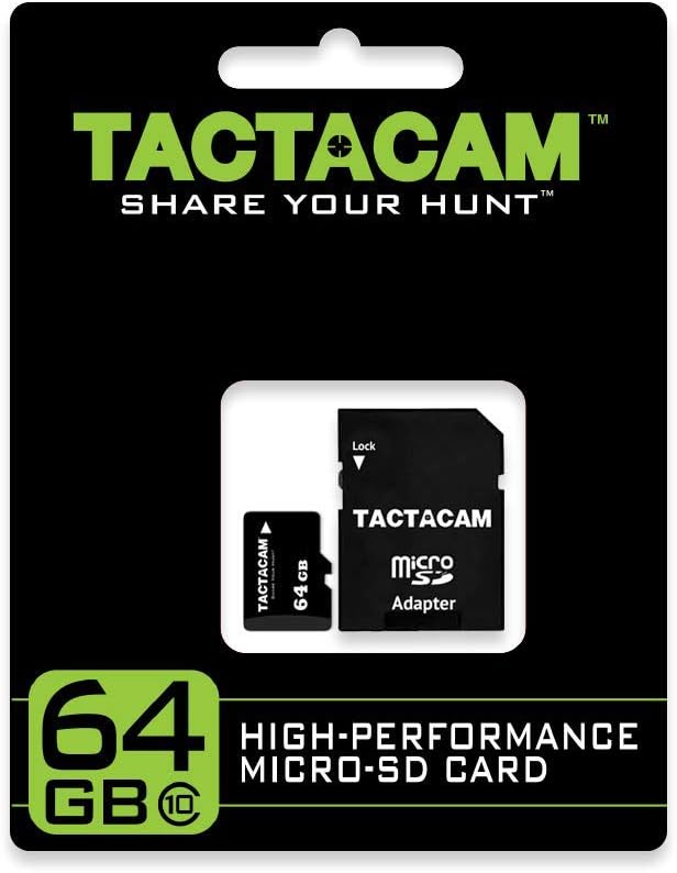 TACTACAM 64GB UltraClass 10 MicroSD Card with Adaptor