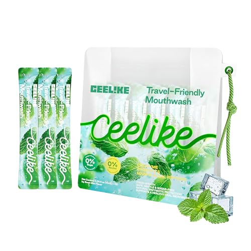 CEELIKE Portable Mouthwash Packs - ICY Burst Mint mouthwash Strips,