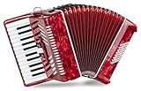 Classic Cantabile acordeon de 48 bajos 'Secondo V' rojo
