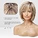 EMMOR Hand-Tied Lace Front Wig, 100% Human Hair Wigs for Women Natural Layered Wig, Wavy Different Style for White Women(Ombre Light Blonde Mixed Brown)