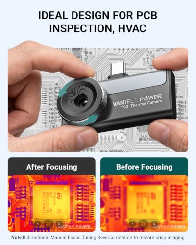 Image of TS2 Thermal Camera for iPhone & Android, Thermal Imaging Camera 512x384 Super Resolution, Infrared Camera 8mm Macro Manual Focus, -4F~1022F Temp, Perfect for Home HVAC Inspection