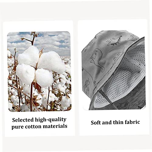 Baby Sun Hat Breathable Toddler Bucket Hats Dinosaur Print Summer Sun Protection Adjustable Kids Beach Hats for Boys Grey 21.3 in4