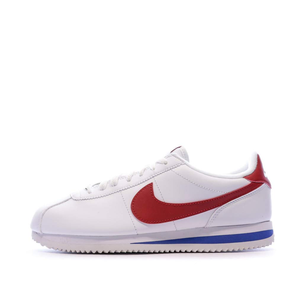 Nike Boys and Girls Cortez GS Trainers 7 White White Varsity Red Varsity Royal 103