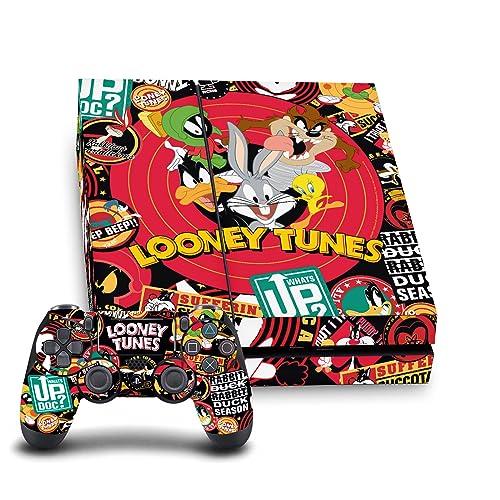 Sticker PS4 Looney Tunes - Habillage vinyle pour manette et console dans votre salon gaming