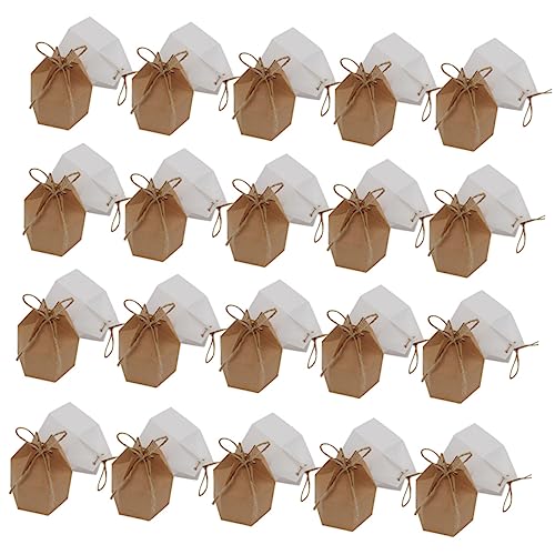 minkissy 20pcs European Style Candy Storage Boxes Kraft Boxes for Weddings Parties Multi-purpose Wrapping Pouches for Presenting Candies Treats