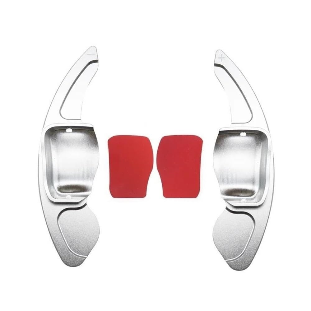 Lace2t Silver Car Shift Paddles Car Steering Wheel Paddle Shifters Extension Aluminum Alloy For Golf 6 Mk5 Mk6 Gti R20 R36 6R Cc For Scirocco