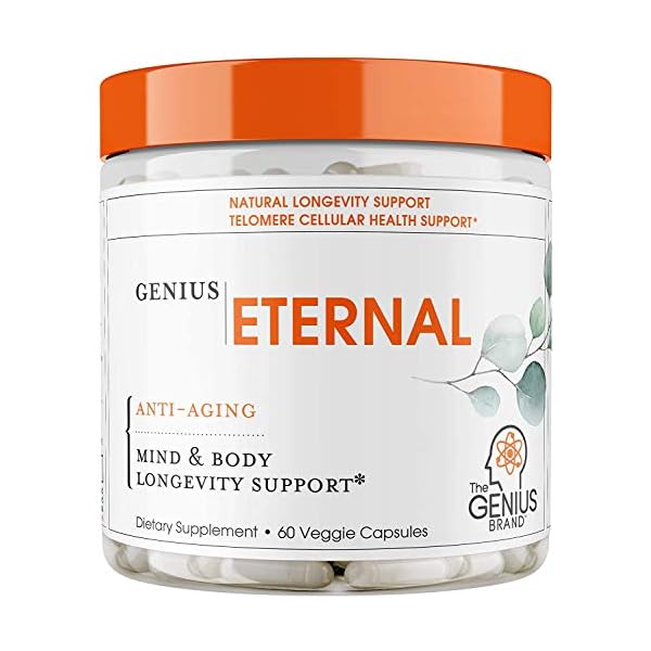 NAD-NMN-Supplement-Nicotinamide-Mononucleotide-Anti-Aging-Telomere-Capsules-NRF2-NADH-Activator-Supplements-for-Women-Men--Stem-Cell-Support-Longevity-and-Cellular-Energy--60-Veggie-Pills Genius Eternal, Anti-Aging Supplement - Telomere Capsules - NRF2 NADH Activator Supplements, Stem Cell Support for Longevity, Cellular Energy, Metabolism & Repair