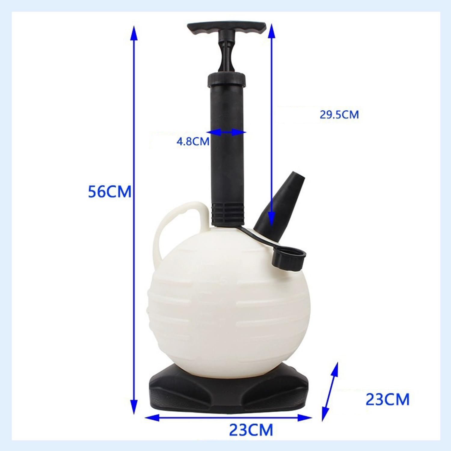 Pompa di Aspirazione Dell'Olio da 6L,Pompa di Aspirazione Manuale,Dotata di Base Migliorata e Tubo Flessibile per Olio Extra Lungo da 2m,per Automobili,Imbarcazioni,Tosaerba(Nero)