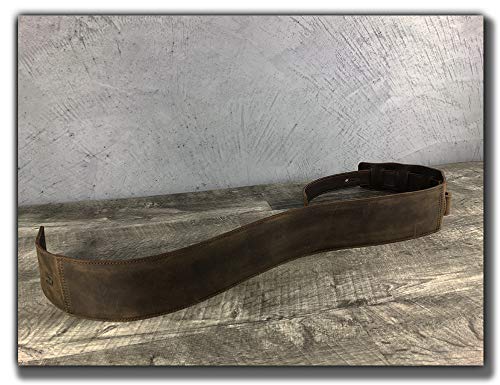Anthology Gear "The Reticent Full Grain Leather Guitar Strap For Electric, Acoustic, And Bass Guitars (3", Whiskey Brown) #TOP1