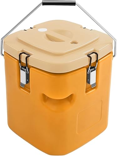 Miniatura 12 de Recipiente aislado para sopa, calentador de alimentos, transportador de frío caliente, cubo de alimentos aislado comercial portátil de 5.28 galones,