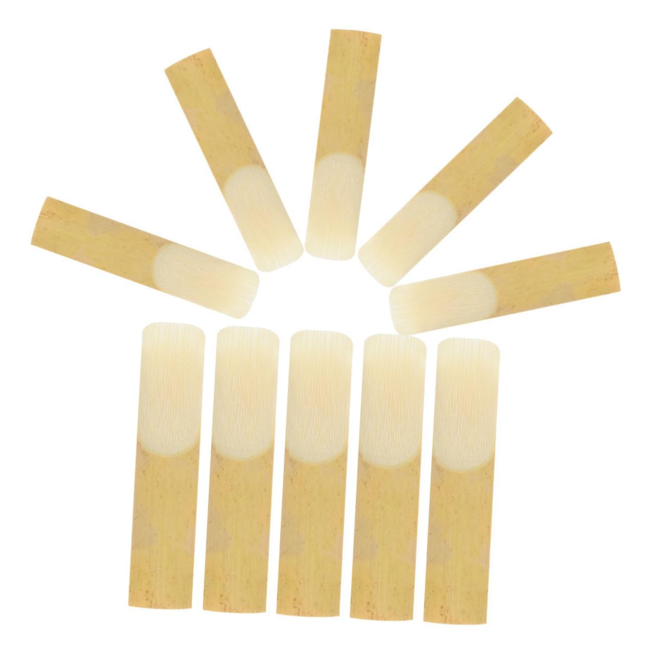 BESTonZON 80 Piezas caña de saxofón cañas de saxofón de repuesto reemplazo de cañas de saxo de saxofón partes de instrumentos accesorios para saxofón cañas de saxo 2.5 Junco Yellow