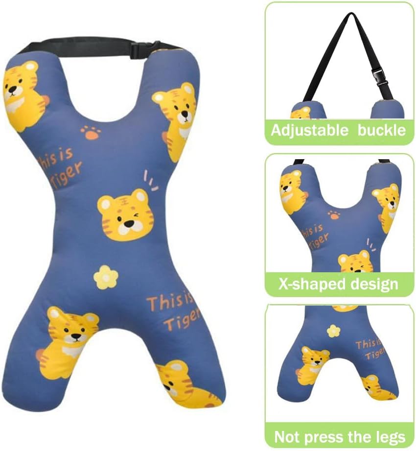 Car Travel Pillow for Kids Adults X-Shaped Car Sleeping Head Support Soft Neck Pillow Head and Body Support Travel Pillow Cushion for Car Seat Pillow Car Aircraft Travel Pillow Headrest for Road Trips - Image 3