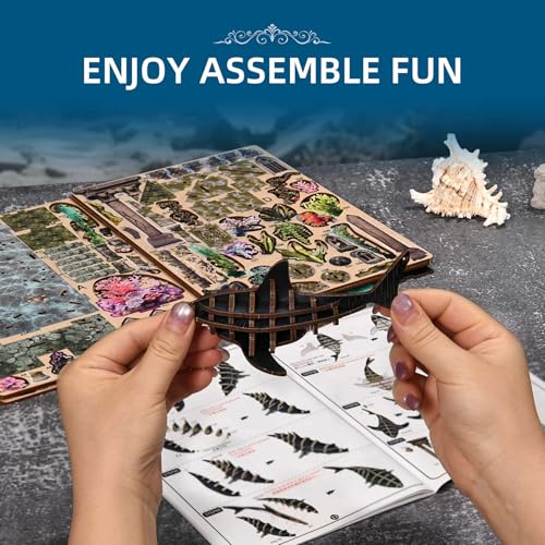 fifijoy Book Nook Kit - DIY Miniature Dollhouse for Adults and Teens, 3D Wooden Puzzle Booknook Bookshelf Insert Decor with LED Light, Unique Gift for Family and Friends (Lost City of Atlantis) by fifijoy - Used condition - Image 8