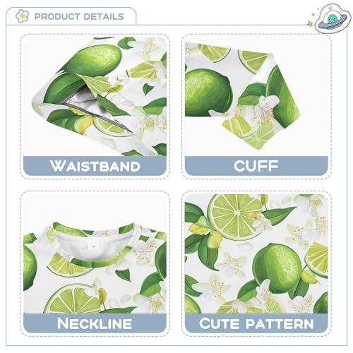 JUNZAN Fresh Lime Fruit White Big Girls Sweatshirt Hoodie Fleece Sweatshirt With Hoodie Athletic 4T3